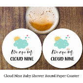 Dessous-de-verre Rond En Papier Cloud Nine Baby Shower