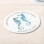 Dessous-de-verre Rond En Papier Coastal Bachelorette Party (Incliné)