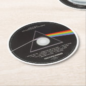 Dessous-de-verre Rond En Papier Coasters - Pink Floyd Dark Side (Incliné)