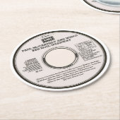 Dessous-de-verre Rond En Papier Coasters - Red Rose (Incliné)