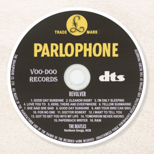 Dessous-de-verre Rond En Papier Coasters - Revolver (Devant)