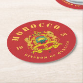 Dessous-de-verre Rond En Papier Coat d'Arms (Incliné)