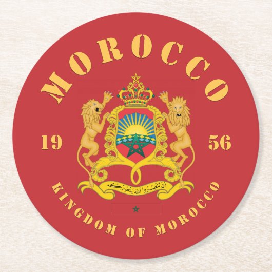 Dessous-de-verre Rond En Papier Coat d'Arms (Devant)