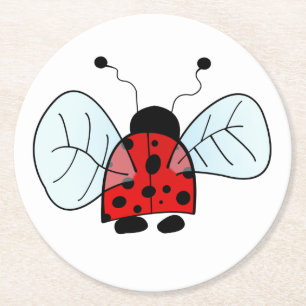 Dessous-de-verre Rond En Papier Coccinelle