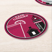 Dessous-de-verre Rond En Papier Cocktail Cape Codder (Incliné)