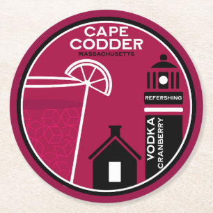 Dessous-de-verre Rond En Papier Cocktail Cape Codder
