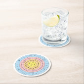 Dessous-de-verre Rond En Papier Code génétique (En situation)