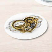 Dessous-de-verre Rond En Papier Coeur vapeur avec un manomètre (Incliné)