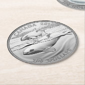 DESSOUS-DE-VERRE ROND EN PAPIER COIN ORCAS (Incliné)