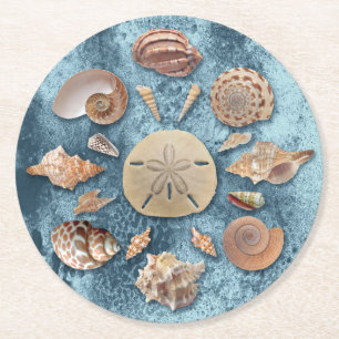 Dessous-de-verre Rond En Papier Collection de coquillages