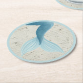 Dessous-de-verre Rond En Papier Collection de sirènes peintes (Incliné)