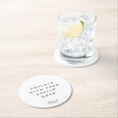 Dessous-de-verre Rond En Papier COMMANDE D'IMPRESSION événement spécial fête rond (En situation)