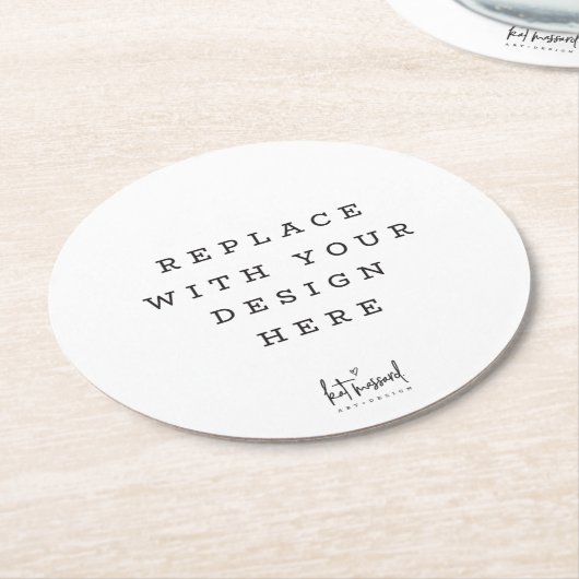 Dessous-de-verre Rond En Papier COMMANDE D'IMPRESSION événement spécial fête rond (Incliné)