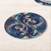 Dessous-de-verre Rond En Papier Conception (Incliné)