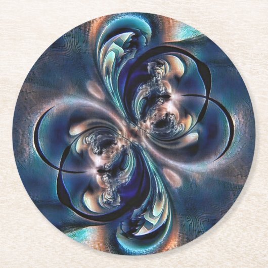 Dessous-de-verre Rond En Papier Conception (Devant)