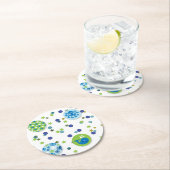 Dessous-de-verre Rond En Papier Conception des critères balnéaires (En situation)