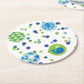 Dessous-de-verre Rond En Papier Conception des critères balnéaires (Incliné)