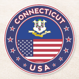 Dessous-de-verre Rond En Papier Connecticut