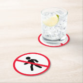 Dessous-de-verre Rond En Papier Connexion piétons sans accès | Dessous de verre ar (En situation)