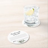 Dessous-de-verre Rond En Papier Conseil Mariage blanc (En situation)