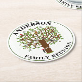 Dessous-de-verre Rond En Papier Conservation de la réunion familiale (Incliné)