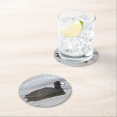 Dessous-de-verre Rond En Papier Coot américain (En situation)