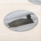 Dessous-de-verre Rond En Papier Coot américain (Incliné)