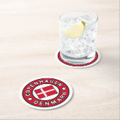 Dessous-de-verre Rond En Papier Copenhague Danemark (En situation)