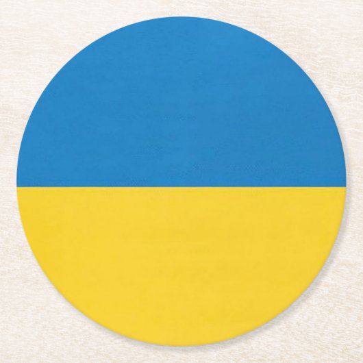 Dessous-de-verre Rond En Papier Coq Ukraine (Devant)