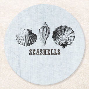Dessous-de-verre Rond En Papier Coquillages vintages