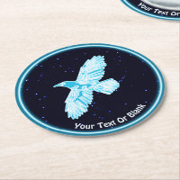 Corbeau bleu sur étoiles