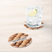 Dessous-de-verre Rond En Papier Corks | Saveurs de vin (En situation)