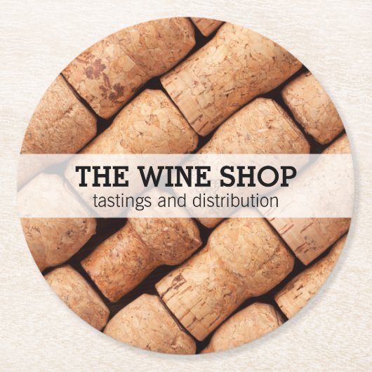 Dessous-de-verre Rond En Papier Corks | Saveurs de vin (Devant)