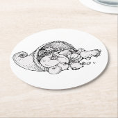 Dessous-de-verre Rond En Papier cornucopia (Incliné)