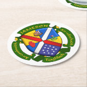 Dessous-de-verre Rond En Papier Coster JamFam-3 (Incliné)