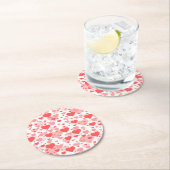 Dessous-de-verre Rond En Papier Couleur personnalisable d'arrière - plan pour des (En situation)