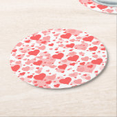 Dessous-de-verre Rond En Papier Couleur personnalisable d'arrière - plan pour des (Incliné)