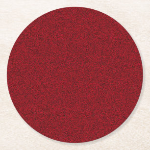 Dessous-de-verre Rond En Papier Couleur rouge foncé Élégant Modèle blanc personnal
