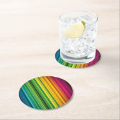 Dessous-de-verre Rond En Papier Couleurs LGBT (En situation)