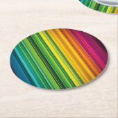 Dessous-de-verre Rond En Papier Couleurs LGBT (Incliné)