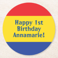 Couleurs primaires Fête d'anniversaire de l'enfant