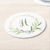 Dessous-de-verre Rond En Papier Couronne géométrique (Incliné)