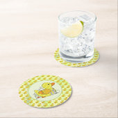 Dessous-de-verre Rond En Papier Couture de canard (En situation)