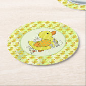 Dessous-de-verre Rond En Papier Couture de canard (Incliné)