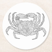 Dessous-de-verre Rond En Papier Crabe de Zendoodle (Devant)
