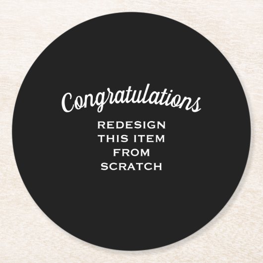 Dessous-de-verre Rond En Papier Créez votre propre (Devant)