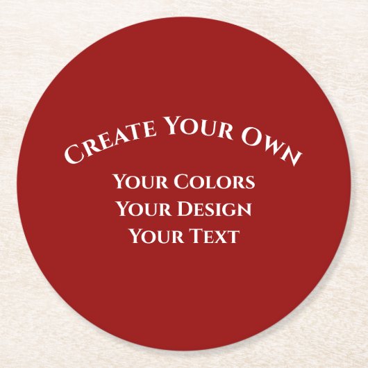 Dessous-de-verre Rond En Papier Créez votre propre (Devant)