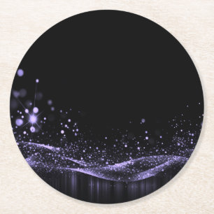 Dessous-de-verre Rond En Papier Créez votre propre ruban pailleté personnalisable