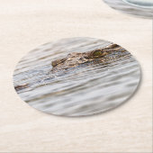 Dessous-de-verre Rond En Papier Crocodile du Nil (Incliné)
