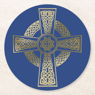 Dessous-de-verre Rond En Papier Croix celtique